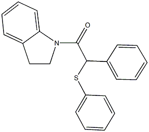 2-(2,3-dihydro-1H-indol-1-yl)-2-oxo-1-phenylethyl phenyl sulfide Struktur