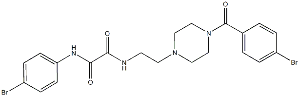 N~1~-{2-[4-(4-bromobenzoyl)-1-piperazinyl]ethyl}-N~2~-(4-bromophenyl)ethanediamide Struktur