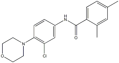 N-[3-chloro-4-(4-morpholinyl)phenyl]-2,4-dimethylbenzamide Struktur