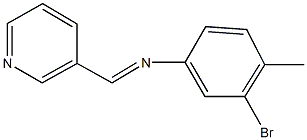 N-(3-bromo-4-methylphenyl)-N-(3-pyridinylmethylene)amine Struktur