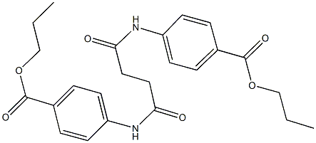 propyl 4-({4-oxo-4-[4-(propoxycarbonyl)anilino]butanoyl}amino)benzoate Struktur