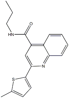 2-(5-methyl-2-thienyl)-N-propyl-4-quinolinecarboxamide Struktur