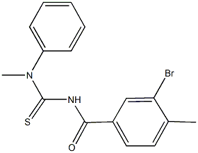 N'-(3-bromo-4-methylbenzoyl)-N-methyl-N-phenylthiourea Struktur