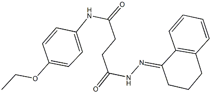 4-[2-(3,4-dihydronaphthalen-1(2H)-ylidene)hydrazino]-N-(4-ethoxyphenyl)-4-oxobutanamide Struktur