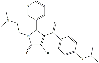 1-[2-(dimethylamino)ethyl]-3-hydroxy-4-(4-isopropoxybenzoyl)-5-(3-pyridinyl)-1,5-dihydro-2H-pyrrol-2-one Struktur