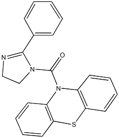 10-[(2-phenyl-4,5-dihydro-1H-imidazol-1-yl)carbonyl]-10H-phenothiazine Struktur