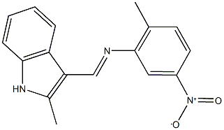 3-[({5-nitro-2-methylphenyl}imino)methyl]-2-methyl-1H-indole Struktur