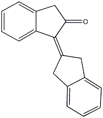 1,2'-bis(1,3-dihydro-2H-inden-1-ylidene)-2-one Struktur