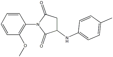 1-(2-methoxyphenyl)-3-(4-toluidino)-2,5-pyrrolidinedione Struktur