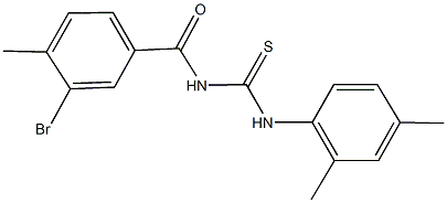 N-(3-bromo-4-methylbenzoyl)-N'-(2,4-dimethylphenyl)thiourea Struktur