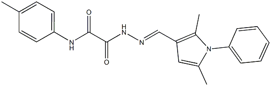 2-{2-[(2,5-dimethyl-1-phenyl-1H-pyrrol-3-yl)methylene]hydrazino}-N-(4-methylphenyl)-2-oxoacetamide Struktur