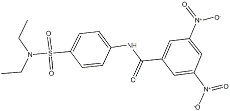 N-{4-[(diethylamino)sulfonyl]phenyl}-3,5-bisnitrobenzamide Struktur