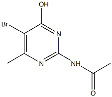 N-(5-bromo-4-hydroxy-6-methyl-2-pyrimidinyl)acetamide Struktur