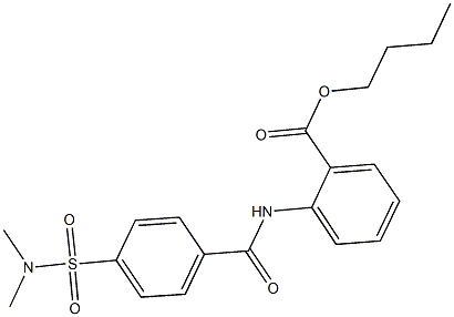 butyl 2-({4-[(dimethylamino)sulfonyl]benzoyl}amino)benzoate Struktur