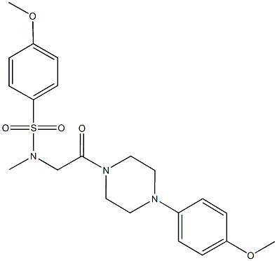 4-methoxy-N-{2-[4-(4-methoxyphenyl)-1-piperazinyl]-2-oxoethyl}-N-methylbenzenesulfonamide Struktur