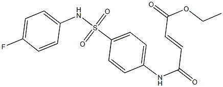 ethyl 4-{4-[(4-fluoroanilino)sulfonyl]anilino}-4-oxo-2-butenoate Struktur