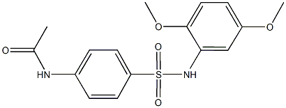 N-{4-[(2,5-dimethoxyanilino)sulfonyl]phenyl}acetamide Struktur