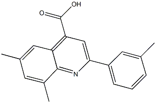 6,8-dimethyl-2-(3-methylphenyl)-4-quinolinecarboxylic acid Struktur