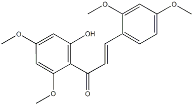 3-(2,4-dimethoxyphenyl)-1-(2-hydroxy-4,6-dimethoxyphenyl)-2-propen-1-one Struktur