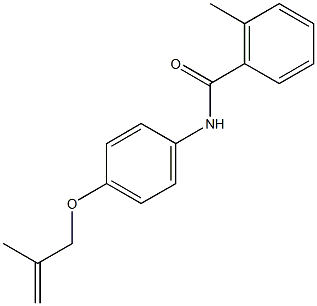 2-methyl-N-{4-[(2-methyl-2-propenyl)oxy]phenyl}benzamide Struktur