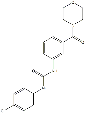 N-(4-chlorophenyl)-N'-[3-(4-morpholinylcarbonyl)phenyl]urea Struktur