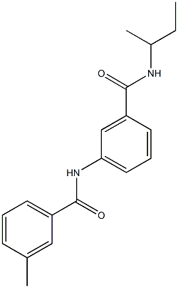 N-(sec-butyl)-3-[(3-methylbenzoyl)amino]benzamide Struktur