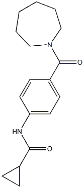 N-[4-(1-azepanylcarbonyl)phenyl]cyclopropanecarboxamide Struktur