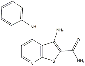 3-amino-4-anilinothieno[2,3-b]pyridine-2-carboxamide Struktur