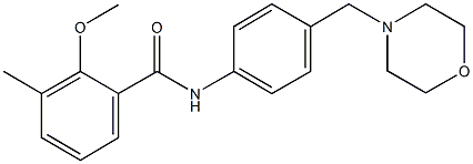 2-methoxy-3-methyl-N-[4-(4-morpholinylmethyl)phenyl]benzamide Struktur