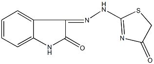 1H-indole-2,3-dione 3-[(4-oxo-4,5-dihydro-1,3-thiazol-2-yl)hydrazone] Struktur