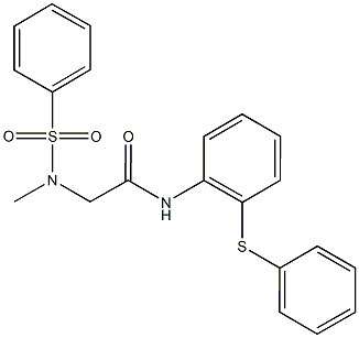 2-[methyl(phenylsulfonyl)amino]-N-[2-(phenylsulfanyl)phenyl]acetamide Struktur