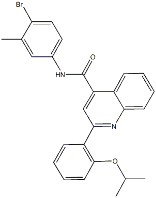 N-(4-bromo-3-methylphenyl)-2-(2-isopropoxyphenyl)-4-quinolinecarboxamide Struktur