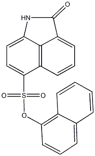 1-naphthyl 2-oxo-1,2-dihydrobenzo[cd]indole-6-sulfonate Struktur