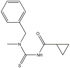 N-benzyl-N'-(cyclopropylcarbonyl)-N-methylthiourea Struktur