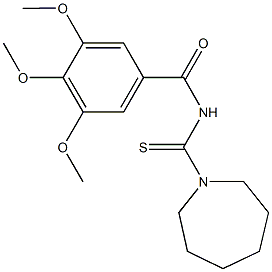 N-(1-azepanylcarbothioyl)-3,4,5-trimethoxybenzamide Struktur