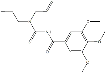 N,N-diallyl-N'-(3,4,5-trimethoxybenzoyl)thiourea Struktur