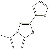 6-(2-furyl)-3-methyl[1,2,4]triazolo[3,4-b][1,3,4]thiadiazole Struktur