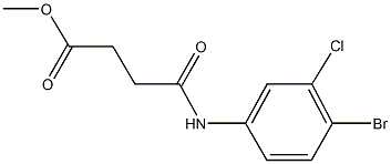 methyl 4-(4-bromo-3-chloroanilino)-4-oxobutanoate Struktur