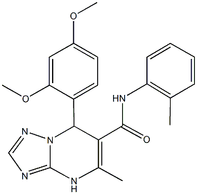 7-(2,4-dimethoxyphenyl)-5-methyl-N-(2-methylphenyl)-4,7-dihydro[1,2,4]triazolo[1,5-a]pyrimidine-6-carboxamide Struktur