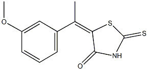 5-[1-(3-methoxyphenyl)ethylidene]-2-thioxo-1,3-thiazolidin-4-one Struktur