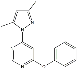 6-(3,5-dimethyl-1H-pyrazol-1-yl)-4-pyrimidinylphenylether Struktur