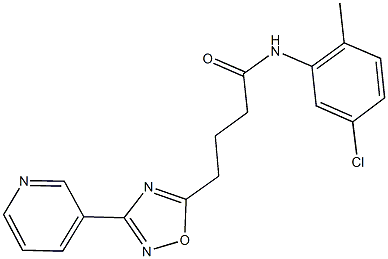 N-(5-chloro-2-methylphenyl)-4-[3-(3-pyridinyl)-1,2,4-oxadiazol-5-yl]butanamide Struktur