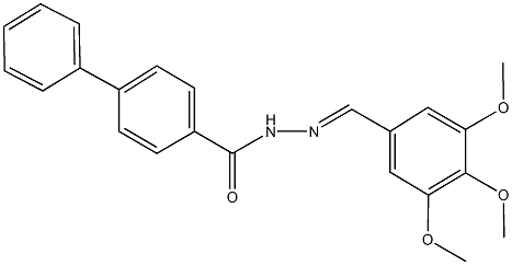 N'-(3,4,5-trimethoxybenzylidene)[1,1'-biphenyl]-4-carbohydrazide Struktur