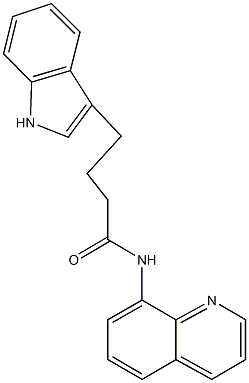 4-(1H-indol-3-yl)-N-(8-quinolinyl)butanamide Struktur