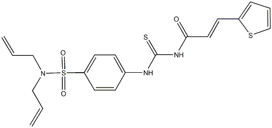 N,N-diallyl-4-[({[3-(2-thienyl)acryloyl]amino}carbothioyl)amino]benzenesulfonamide Struktur