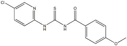 N-(5-chloro-2-pyridinyl)-N'-(4-methoxybenzoyl)thiourea Struktur