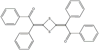 2-[4-(2-oxo-1,2-diphenylethylidene)-1,3-dithietan-2-ylidene]-1,2-diphenylethanone Structure