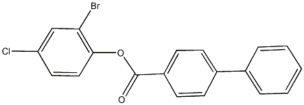 2-bromo-4-chlorophenyl [1,1'-biphenyl]-4-carboxylate Struktur