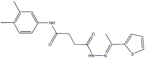 N-(3,4-dimethylphenyl)-4-oxo-4-[2-(1-thien-2-ylethylidene)hydrazino]butanamide Struktur