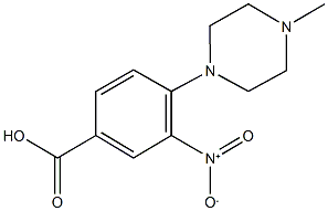 3-nitro-4-(4-methyl-1-piperazinyl)benzoic acid Struktur